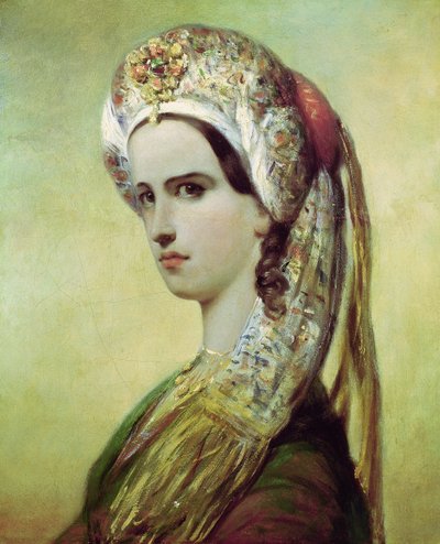 Porträt von Rachel (1821-58) von Achille Devéria